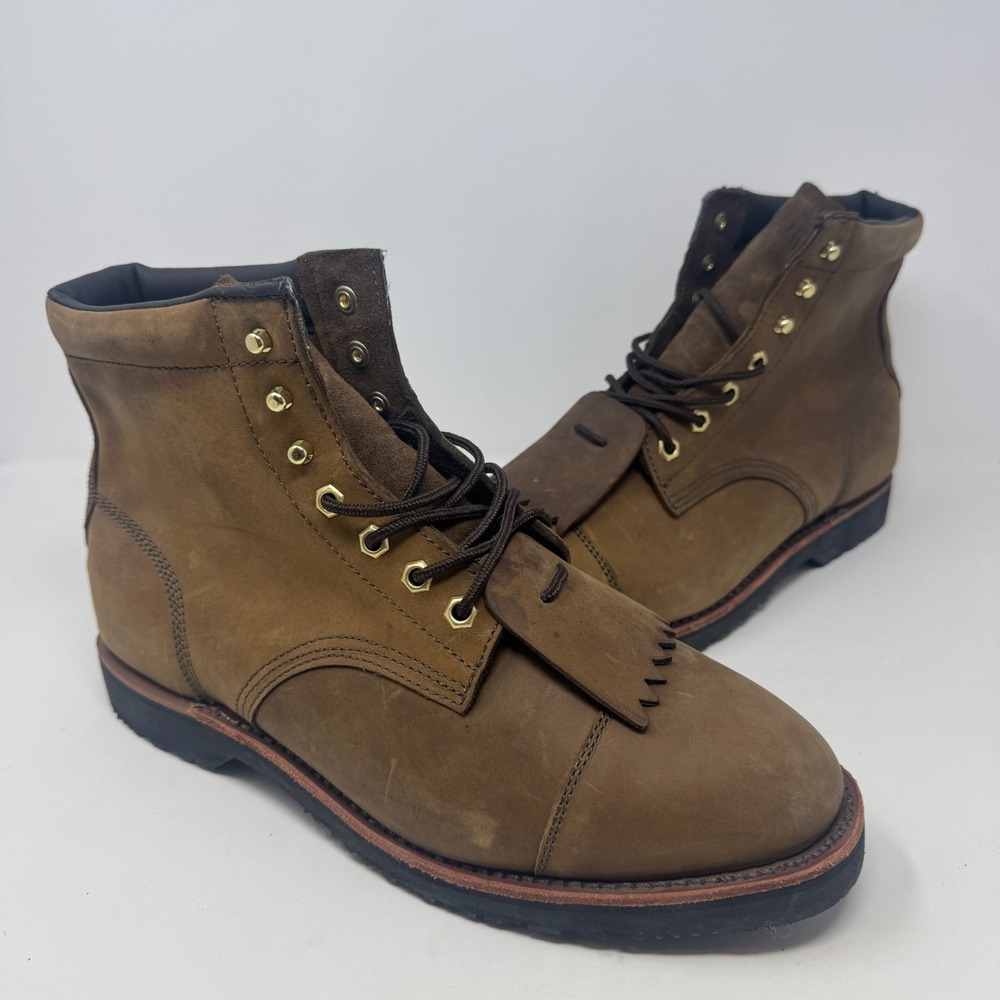 New Guide Gear Western Kiltie Cap Toe‎ Work Boots Brown Men's Size 12 D